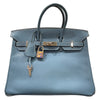 エルメス HERMES バーキン25 □K刻 ブルージーン/シルバー金具 エプソン レディース ハンドバッグ