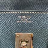エルメス HERMES バーキン25 □K刻 ブルージーン/シルバー金具 エプソン レディース ハンドバッグ
