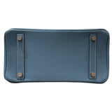エルメス HERMES バーキン25 □K刻 ブルージーン/シルバー金具 エプソン レディース ハンドバッグ
