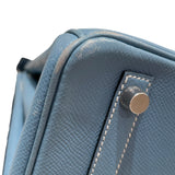 エルメス HERMES バーキン25 □K刻 ブルージーン/シルバー金具 エプソン レディース ハンドバッグ