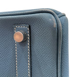 エルメス HERMES バーキン25 □K刻 ブルージーン/シルバー金具 エプソン レディース ハンドバッグ