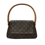 ルイ・ヴィトン LOUIS VUITTON ミニ・ルーピング M51147 ブラウン モノグラム/レザー レディース ハンドバッグ