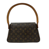 ルイ・ヴィトン LOUIS VUITTON ミニ・ルーピング M51147 ブラウン モノグラム/レザー レディース ハンドバッグ
