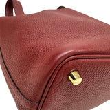 エルメス HERMES ピコタンロックPM U刻 ルージュアッシュ ゴールド金具 トリヨン レディース ハンドバッグ
