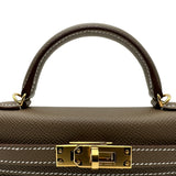 エルメス HERMES ミニケリー2 K刻 エトゥープ/ゴールド金具 エプソン レディース ショルダーバッグ