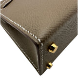 エルメス HERMES ミニケリー2 K刻 エトゥープ/ゴールド金具 エプソン レディース ショルダーバッグ