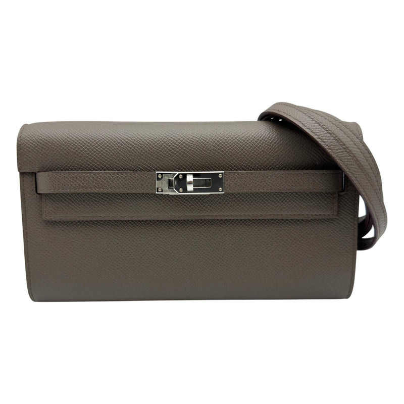 エルメス HERMES ケリートゥーゴー Z刻 エトゥープ/シルバー金具