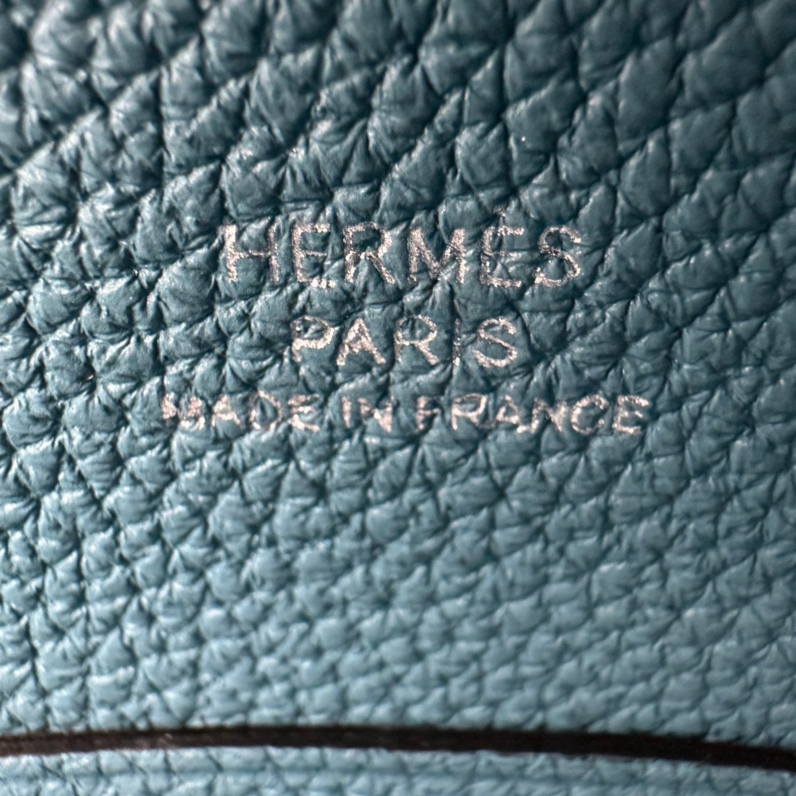 エルメス HERMES ヴィドポッシュ W刻 ブルージーン/シルバー金具 トゴ