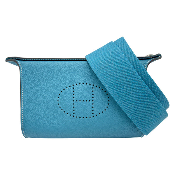 エルメス HERMES ヴィドポッシュ W刻 ブルージーン/シルバー金具 トゴ