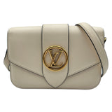 ルイ・ヴィトン LOUIS VUITTON LVポンヌフ M55950 クレーム レザー レディース ショルダーバッグ