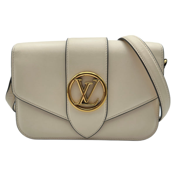 ルイ・ヴィトン LOUIS VUITTON LVポンヌフ M55950 クレーム レザー