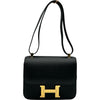 エルメス HERMES コンスタンス3 24 D刻印　(2019年製) ブラック ゴールド金具 エプソン レディース ショルダーバッグ