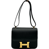 エルメス HERMES コンスタンス3 24 D刻印　(2019年製) ブラック ゴールド金具 エプソン レディース ショルダーバッグ