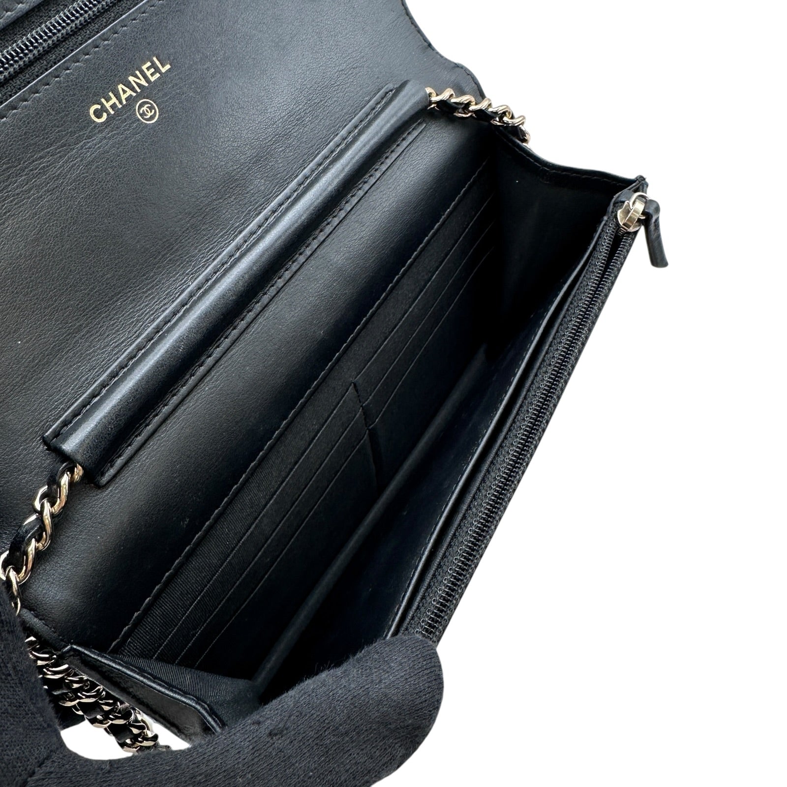 シャネル CHANEL CCフィリグリーチェーンウォレット 29番台 ブラック