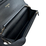 シャネル CHANEL CCフィリグリーチェーンウォレット 29番台 ブラック×ゴールド金具 キャビアスキン レディース ショルダーバッグ