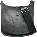 エルメス HERMES エヴリン3 PM □P刻印 ブラック系 シルバー金具 トリヨン レディース ショルダーバッグ