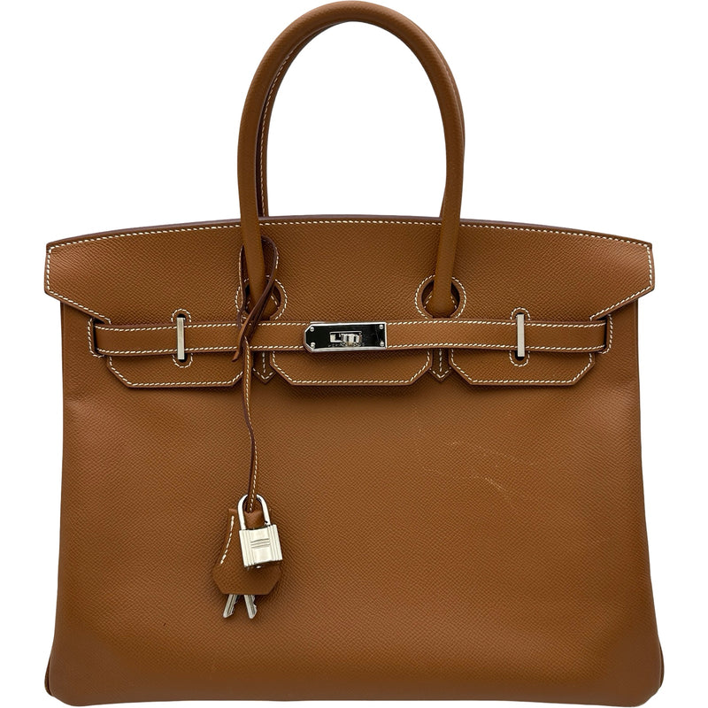 エルメス HERMES バーキン35 □M刻印 ゴールド ゴールド金具 エプソン