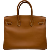 エルメス HERMES バーキン35 □M刻印 ゴールド ゴールド金具 エプソン レディース ハンドバッグ