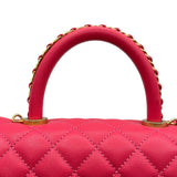 シャネル CHANEL ココハンドルXS A92900 ピンク ゴールド金具 キャビアスキン レディース ショルダーバッグ