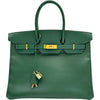 エルメス HERMES バーキン35 A刻印 グリーン系 ゴールド金具 アルデンヌ レディース ハンドバッグ
