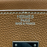 エルメス HERMES バーキン35 □M刻 ゴールド シルバー金具 トゴ レディース ハンドバッグ