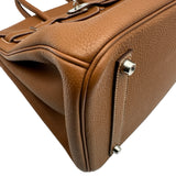 エルメス HERMES バーキン35 □M刻 ゴールド シルバー金具 トゴ レディース ハンドバッグ