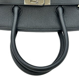 エルメス HERMES バーキン35 □N刻 ブラック シルバー金具 トゴ レディース ハンドバッグ