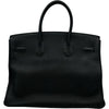 エルメス HERMES バーキン35 □N刻 ブラック シルバー金具 トゴ レディース ハンドバッグ