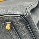 エルメス HERMES バーキン35 □F刻印 ブラック ゴールド金具 トゴ レディース ハンドバッグ