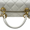 シャネル CHANEL ミニボーリングバッグ AS4202 ホワイト ゴールド金具 ラムスキン レディース ハンドバッグ