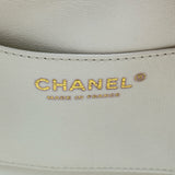 シャネル CHANEL ミニボーリングバッグ AS4202 ホワイト ゴールド金具 ラムスキン レディース ハンドバッグ