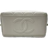シャネル CHANEL ミニボーリングバッグ AS4202 ホワイト ゴールド金具 ラムスキン レディース ハンドバッグ