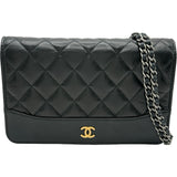 シャネル CHANEL ガブリエルドゥチェーンウォレット A84389 24番台 ブラック シルバー金具 カーフスキン レディース ショルダーバッグ