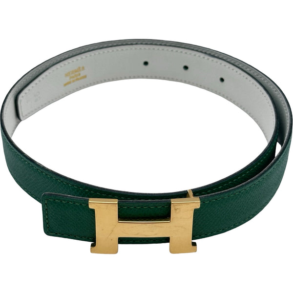 エルメス HERMES Hベルト ▢B刻印 グリーン ゴールド金具 クシュベル