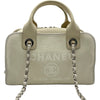 シャネル CHANEL ドーヴィル ボーリングバッグ A92750 ホワイト キャンバス/レザー レディース ショルダーバッグ