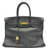 エルメス HERMES バーキン35 □B刻印 ブラック ゴールド金具 アルデンヌ レディース ハンドバッグ