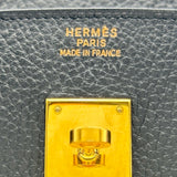 エルメス HERMES バーキン35 □B刻印 ブラック ゴールド金具 アルデンヌ レディース ハンドバッグ