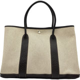エルメス HERMES ガーデンパーティPM　 アイボリー/ブラウン シルバー金具 トワルアッシュ レディース トートバッグ