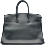 エルメス HERMES バーキン35 □B刻印 ブラック ゴールド金具 アルデンヌ レディース ハンドバッグ