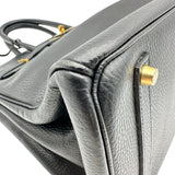 エルメス HERMES バーキン35 □B刻印 ブラック ゴールド金具 アルデンヌ レディース ハンドバッグ