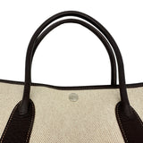 エルメス HERMES ガーデンパーティPM　 アイボリー/ブラウン シルバー金具 トワルアッシュ レディース トートバッグ