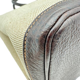 エルメス HERMES ガーデンパーティPM　 アイボリー/ブラウン シルバー金具 トワルアッシュ レディース トートバッグ