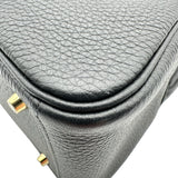 エルメス HERMES リンディミニ W刻印 ブラック ゴールド金具 トリヨン レディース ショルダーバッグ