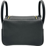 エルメス HERMES リンディミニ W刻印 ブラック ゴールド金具 トリヨン レディース ショルダーバッグ