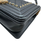 シャネル CHANEL ボーイシャネル20 A67085 29番台 ブラック×ゴールド金具 ラムスキン レディース ショルダーバッグ