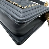 シャネル CHANEL ボーイシャネル20 A67085 29番台 ブラック×ゴールド金具 ラムスキン レディース ショルダーバッグ
