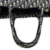 クリスチャン・ディオール Christian Dior ブックトートラージ ネイビー オブリーク レディース トートバッグ