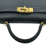 エルメス HERMES ミニケリー2 外縫い G刻 ブラック ゴールド金具 エプソン レディース ショルダーバッグ
