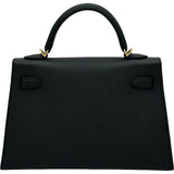 エルメス HERMES ミニケリー2 外縫い G刻 ブラック ゴールド金具 エプソン レディース ショルダーバッグ