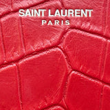 サンローラン SAINT LAURENT ケイト チェーンショルダー 452159 レッド クロコ型押し レディース ショルダーバッグ